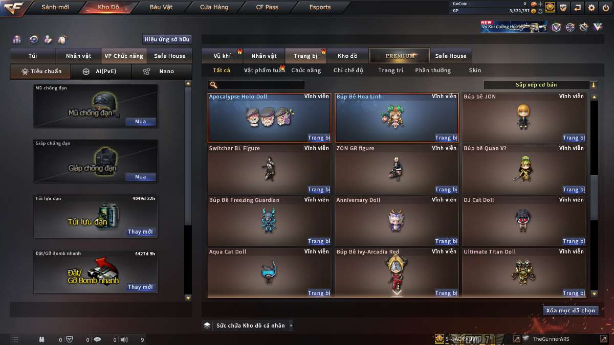 shop acc cf uy tin gia re